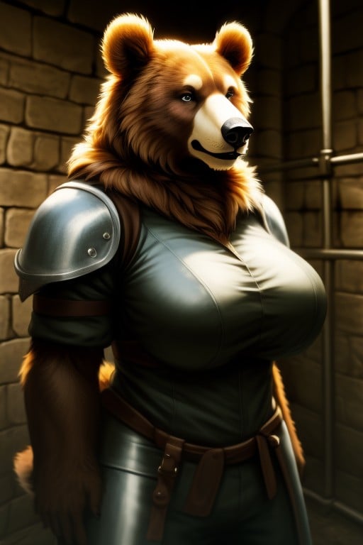 Bear, Massive Breast, Dungeon Furry AI Porn