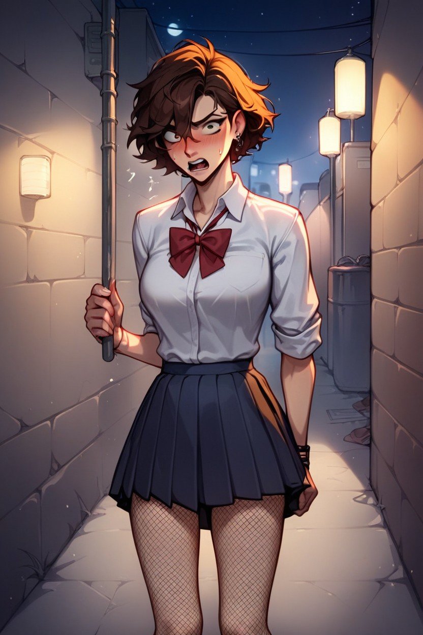 School Uniform, Brunette, StrugglingAI黃片