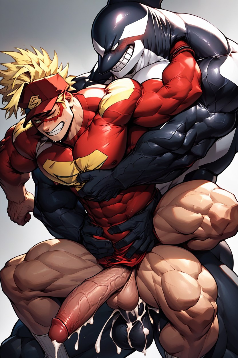 Huge Muscles, Gang Orcamy Hero Academia, Strings Of Spit AI Gay Porn