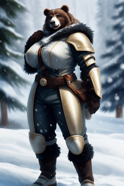 Snow, Massive Breast, Bear Furry AI Porn