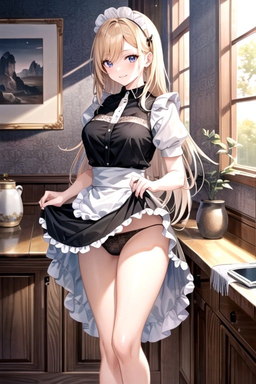 Smirk, Woman, Maid AI Porn