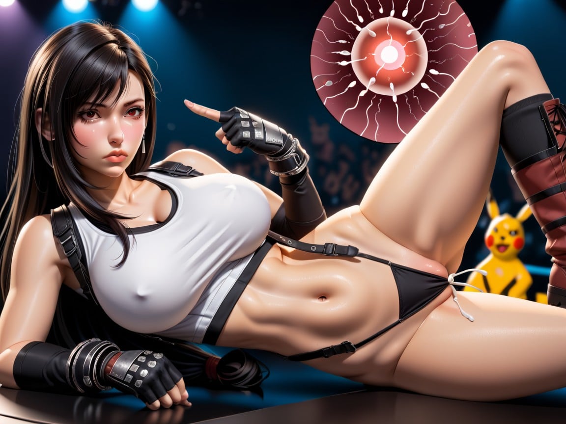 Spreading Legs, Mini Skirt, Pikachus Big Veiny Knot Cock Hentai AI Porn