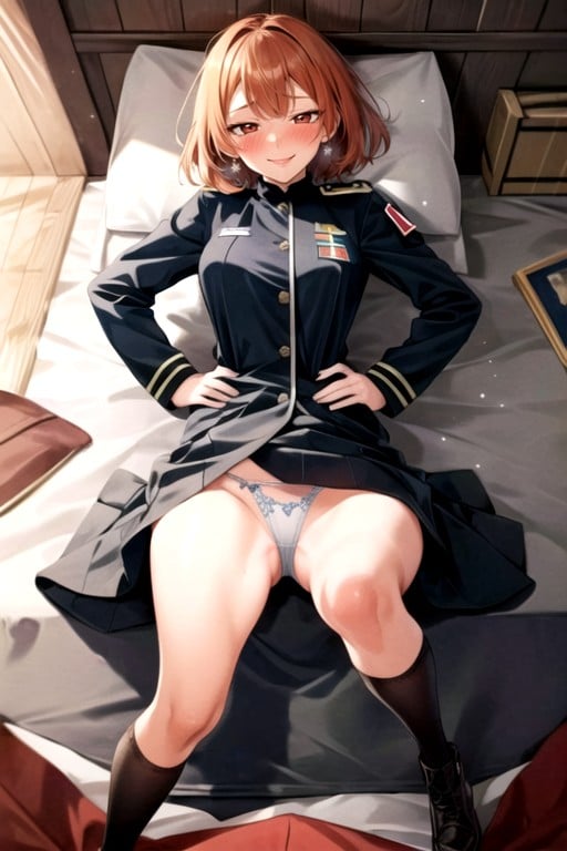 Lifting Skirt, Military, German AI Porn