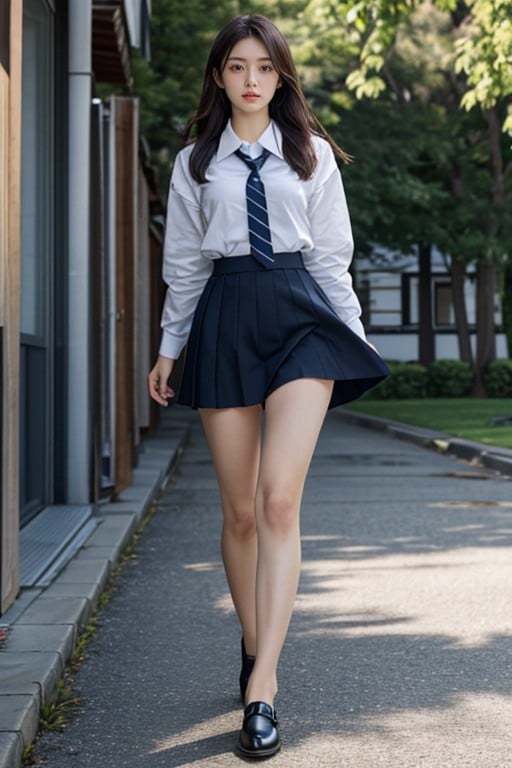 School Uniform, Bottom Up (upskirt), 18 AI Porn