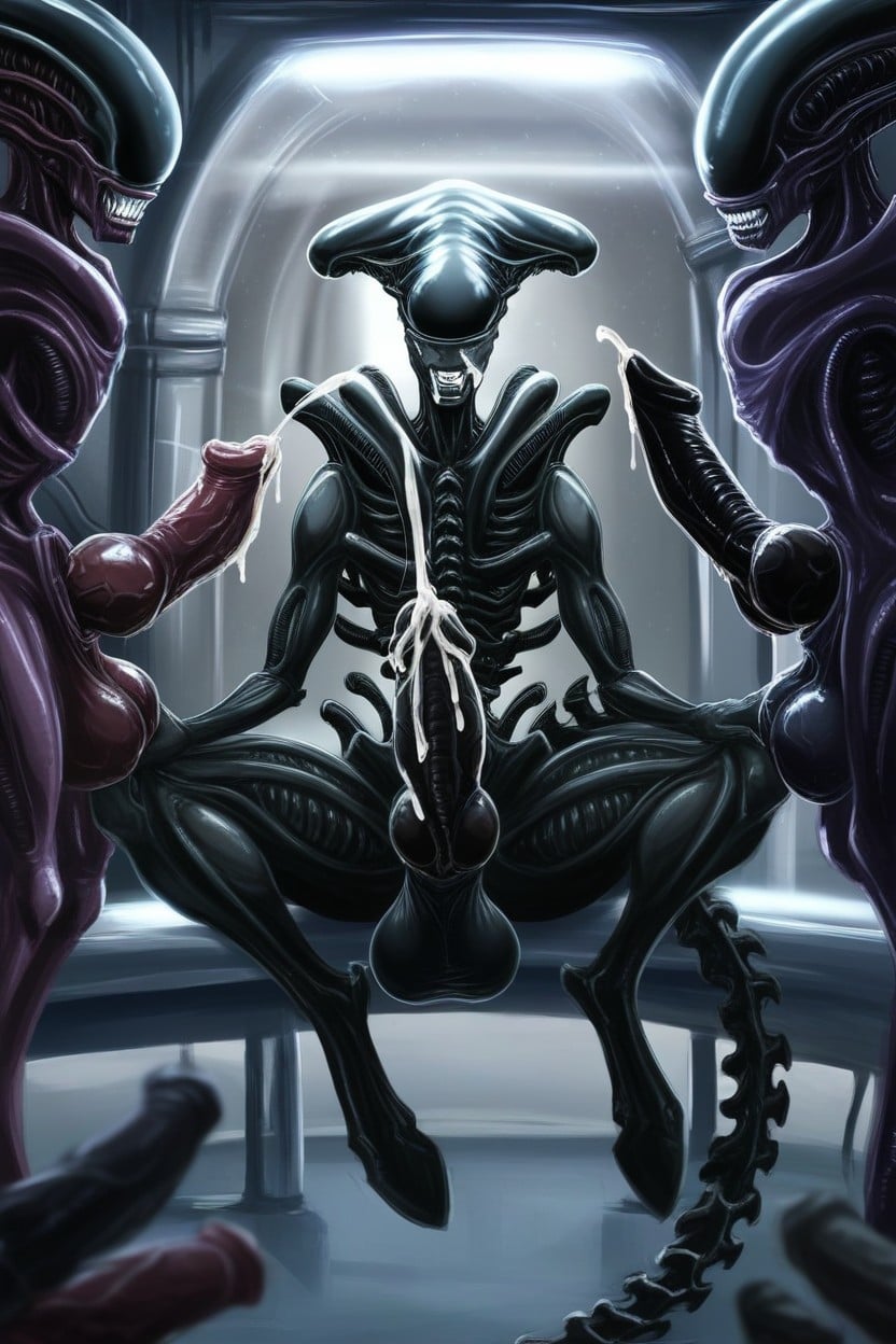 Gigantic, 18, Huge Jet Black Knotted Pony Dual Dicks Shemale AI Porn