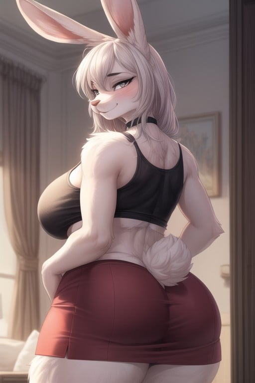 Bras Derrière Le Dos, Excité, Large BreastsPorno IA Furry