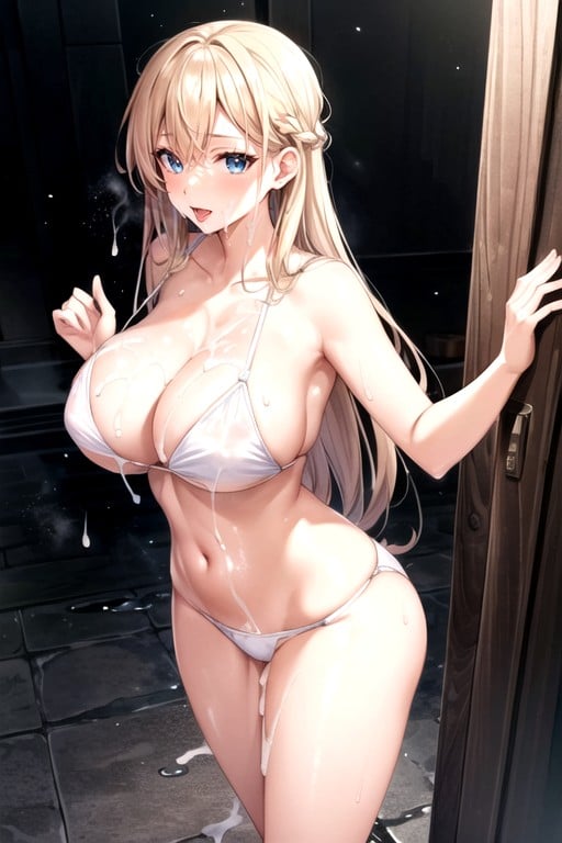 Grande Longueur, Cheveux Blond, Gros SeinsPorno IA Hentai