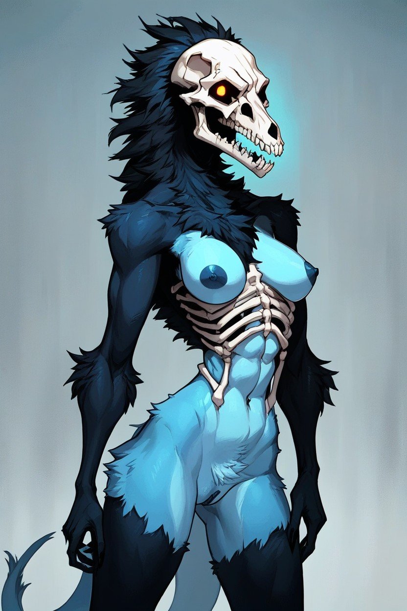 Veinteañera, Skeleton Dragon, Skull HeadPorno AI Furry