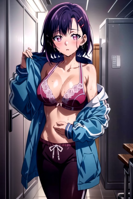 Shizuka (zom100), Vista Frontal, DelantalPorno AI Hentai