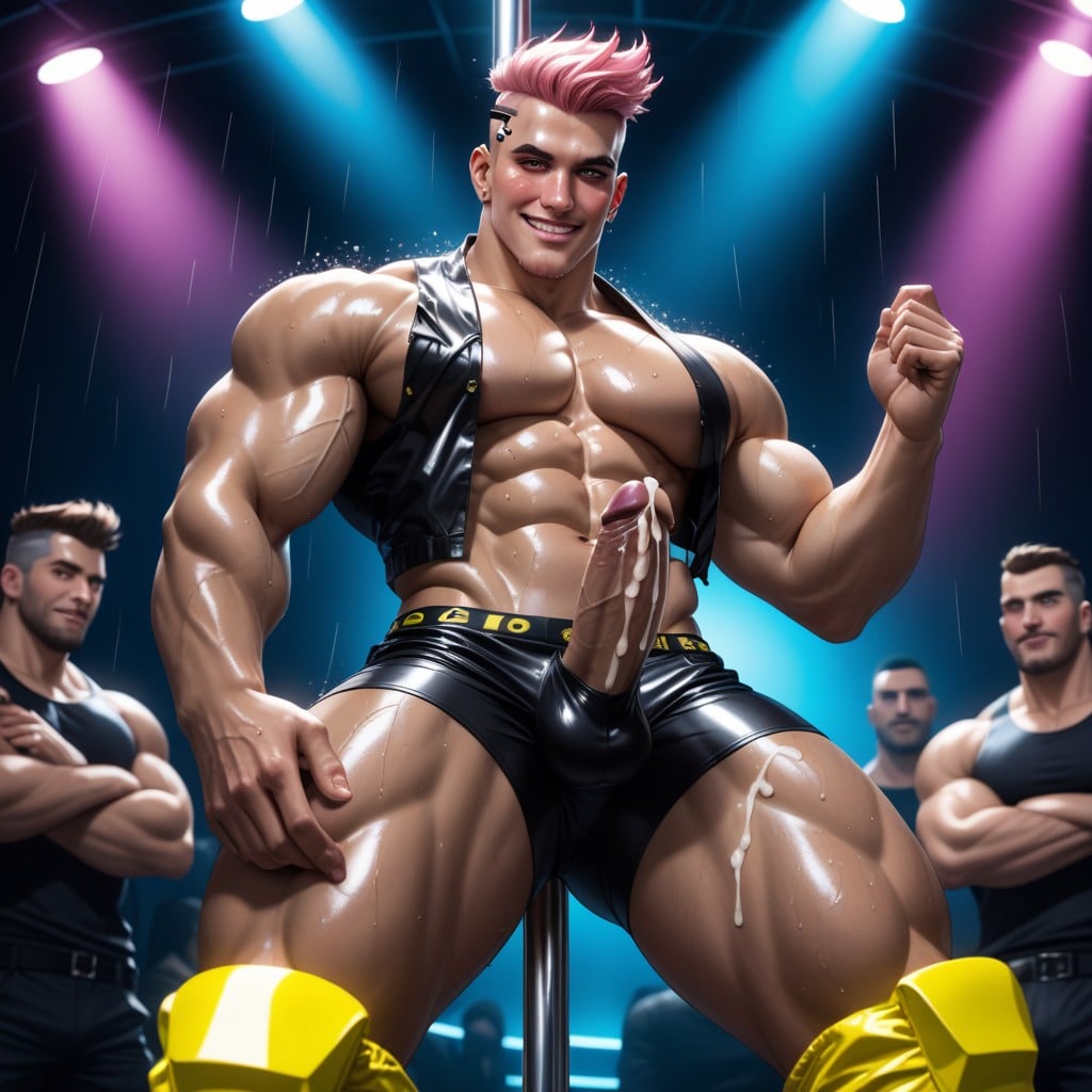Night, Big Smile, Close Up AI Gay Porn