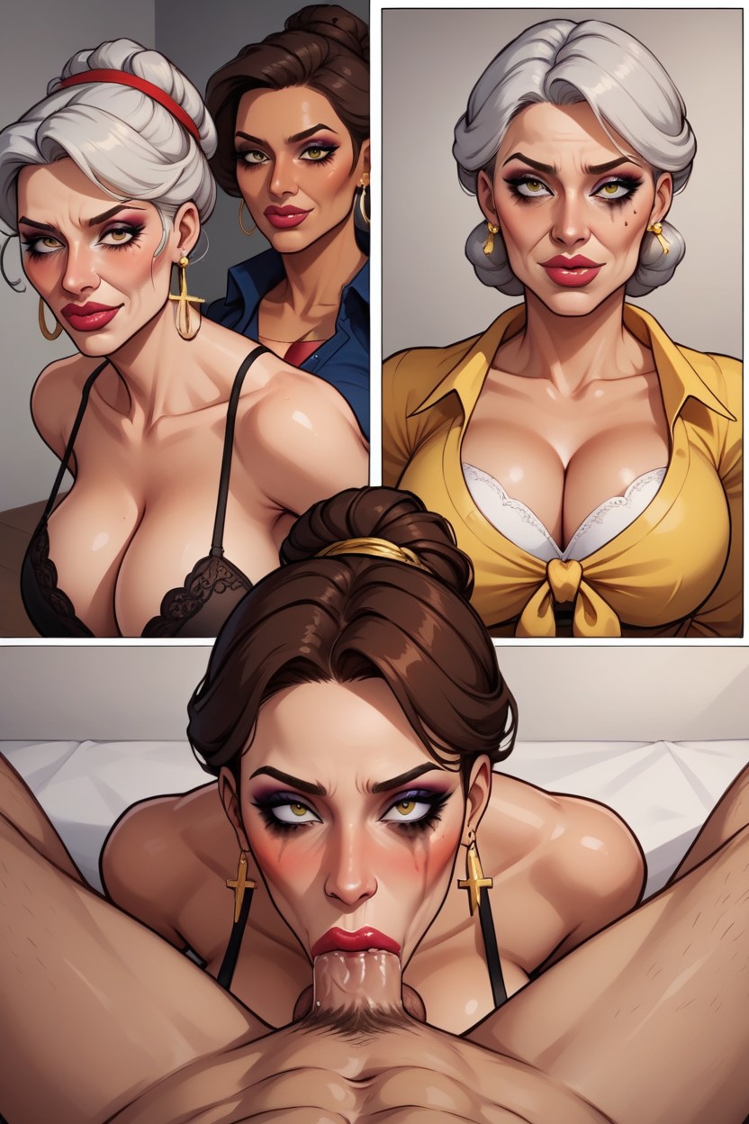 Hair Bun, Latina, 60+ AI Porn