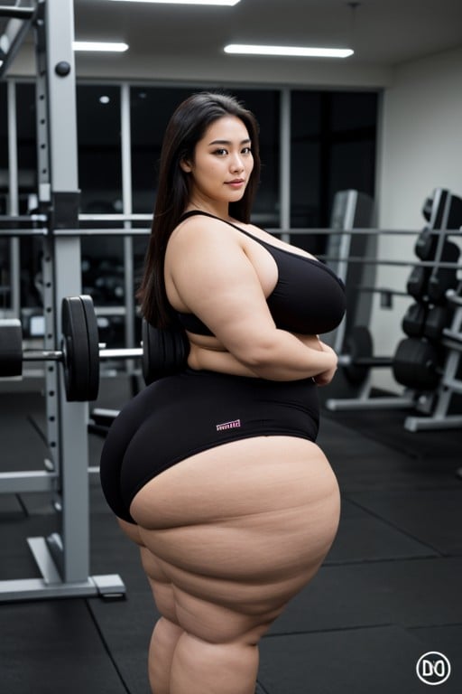 Ssbbw, 뒷편의 경치, 하이퍼 하체 무거운퍼리 AI 포르노