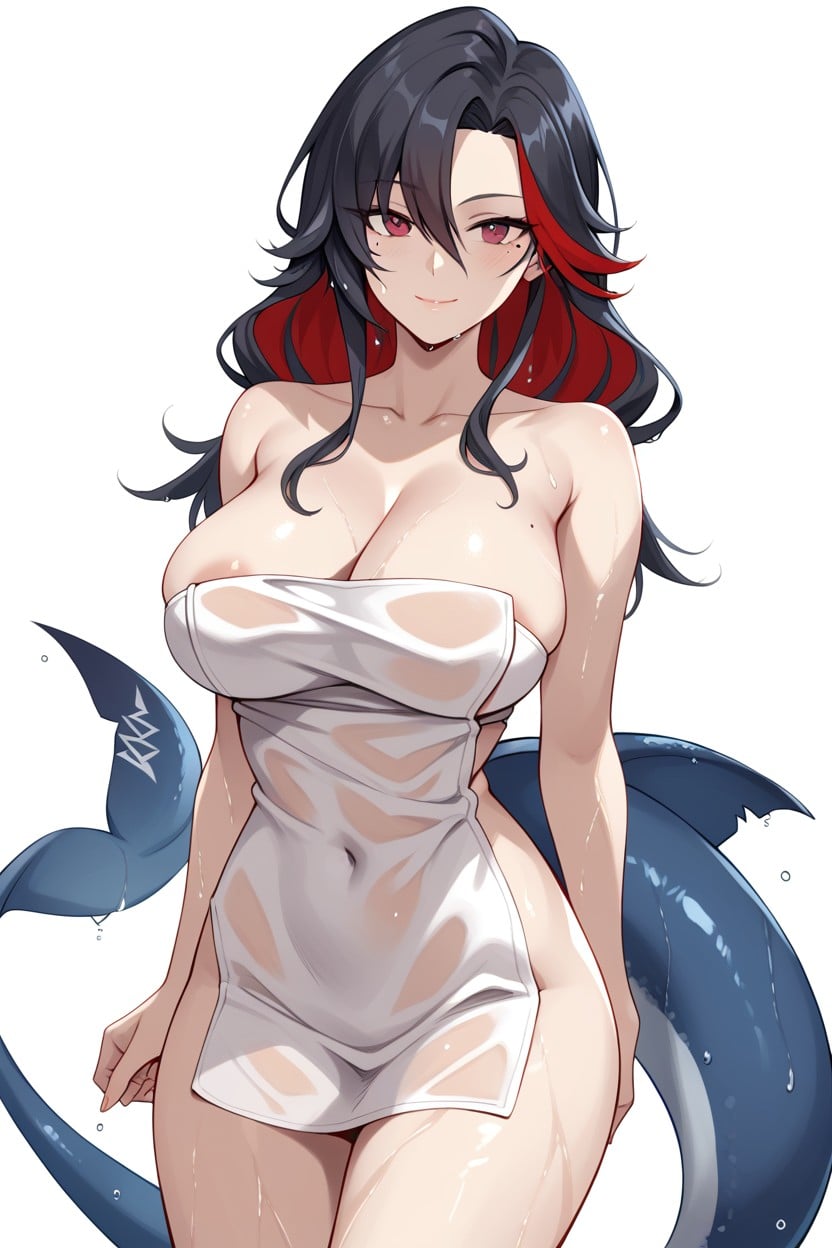 Woman, Fins, Black Hair Hentai AI Porn