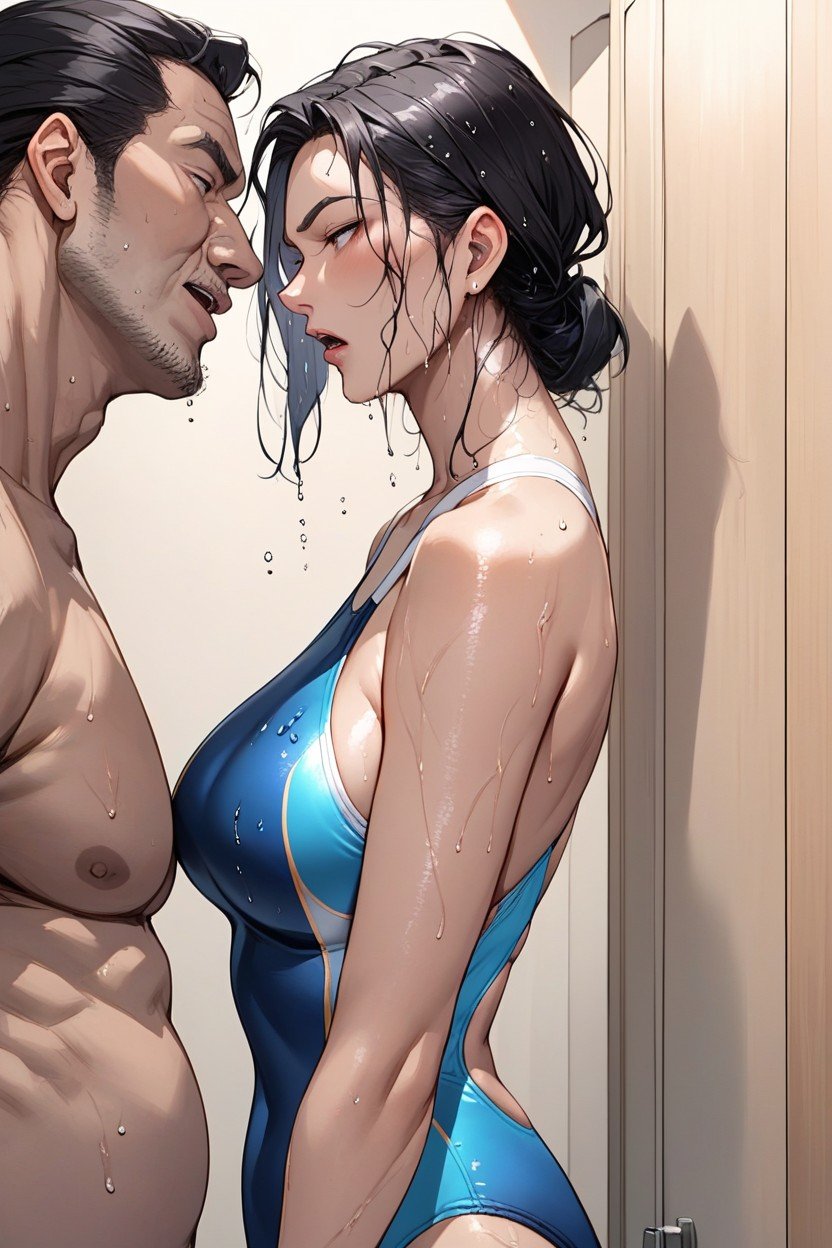 Grab A Woman's Shoulders, 更衣室, Wet BodyAI黃片