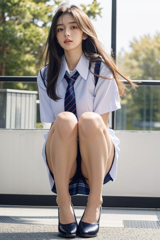 Bottom Up, Bottom Up (upskirt), School Uniform AI Porn