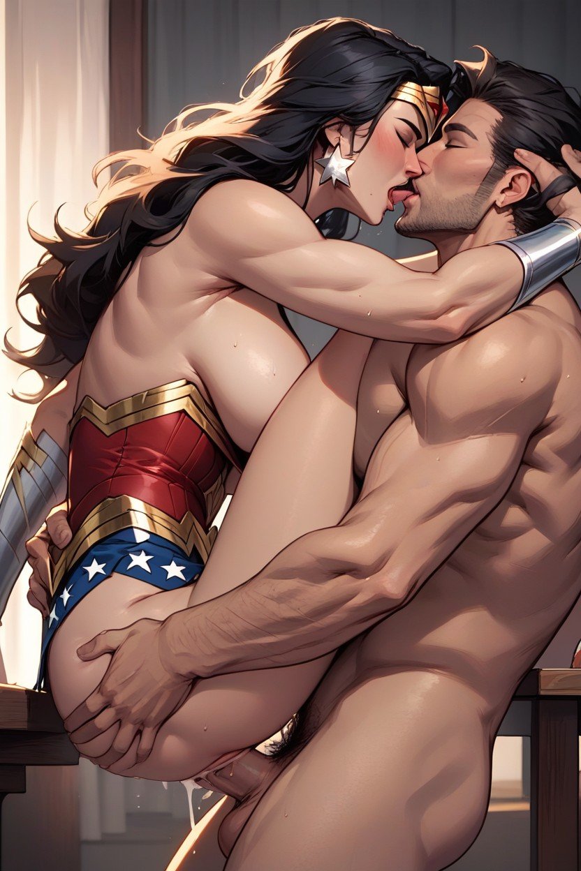 側視圖, Me Pounding Wonder Woman's Pussy Lying On Top Of A Table While Facing Up And I'm Grabbing Onto Her Legs While I'm Ramming Her Diana Is Moaning While My Cock Gets Swallowed In Between Her Pussy Wallsher Legs Wrap Around My Waistwhile I'm Kissing HerAI黃片