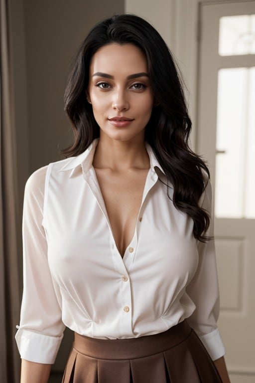 This Woman Has A Sexy Body And A And Beautiful Face, The Image Is In Format And You Can See Her Entire Body, Blouse Shemale AI Porn