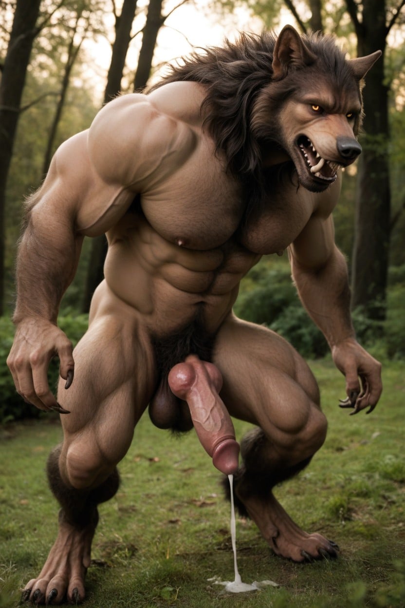 Backlit, Nipples, Werewolf Has A Werewolf Knot AI Gay Porn