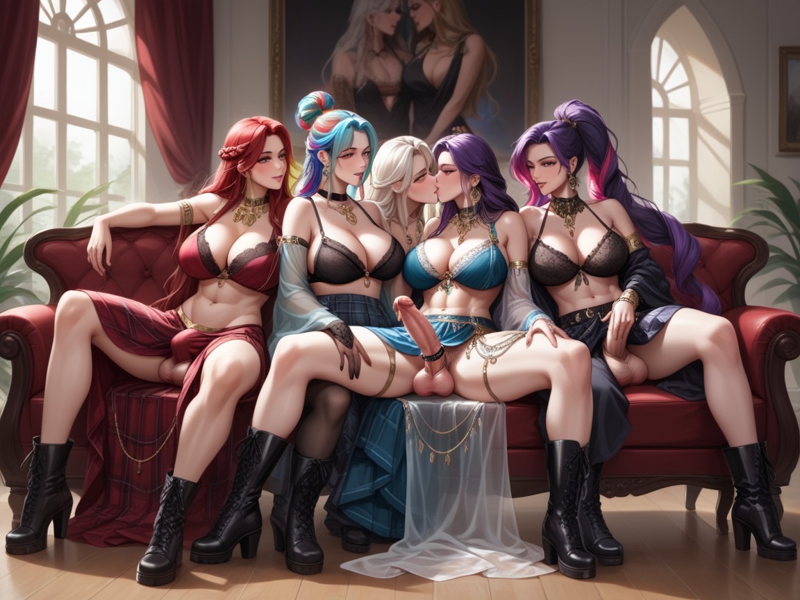 Flared Pony Cock, Human, Athletic Hentai AI Porn