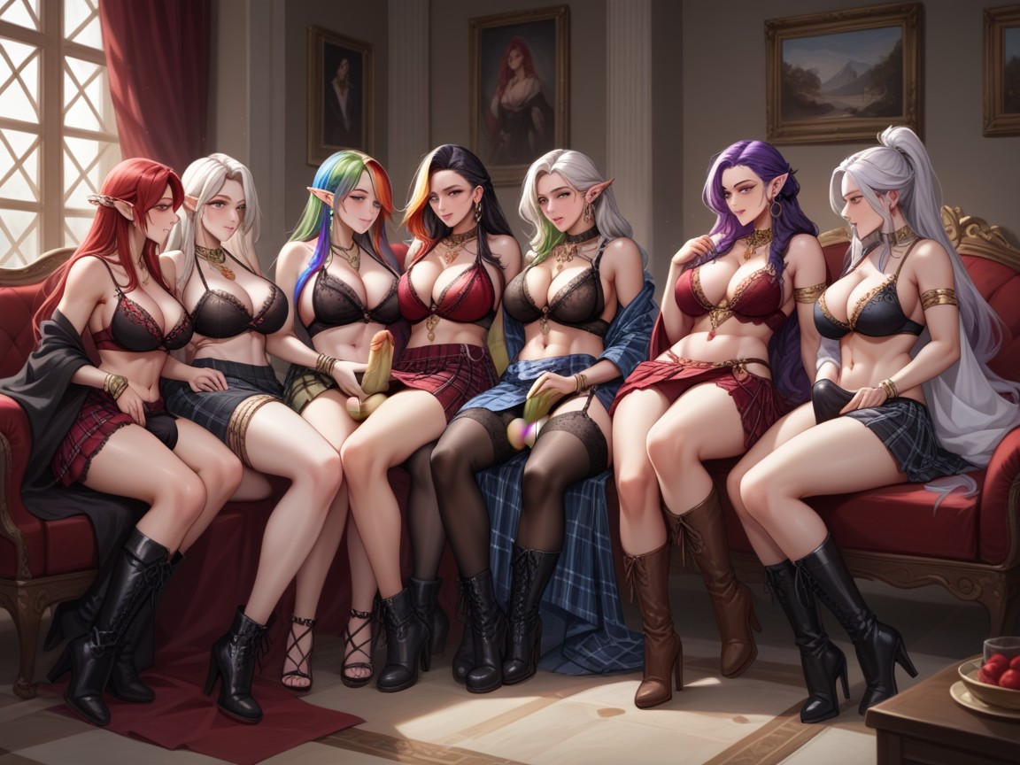 Genital Piercings, Thong, Laying Hentai AI Porn