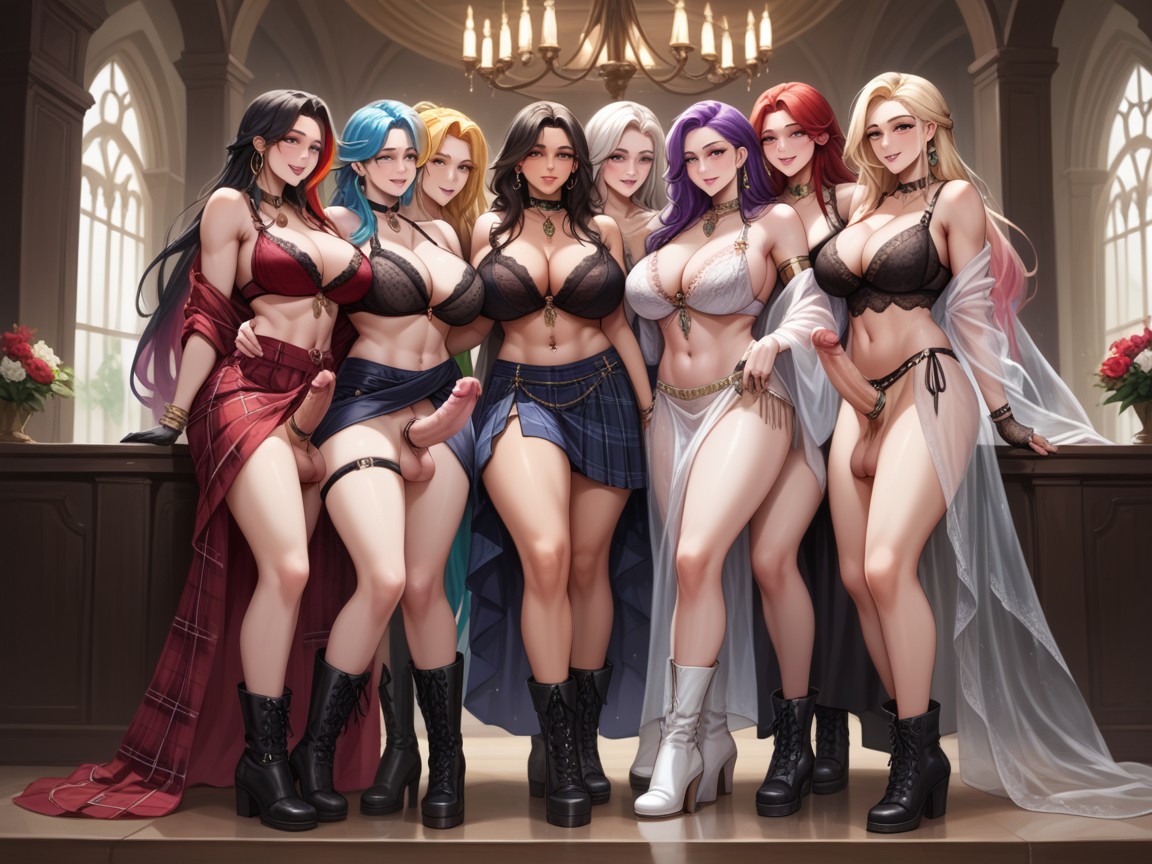 Hairy Balls, Futanari, Indoors Hentai AI Porn