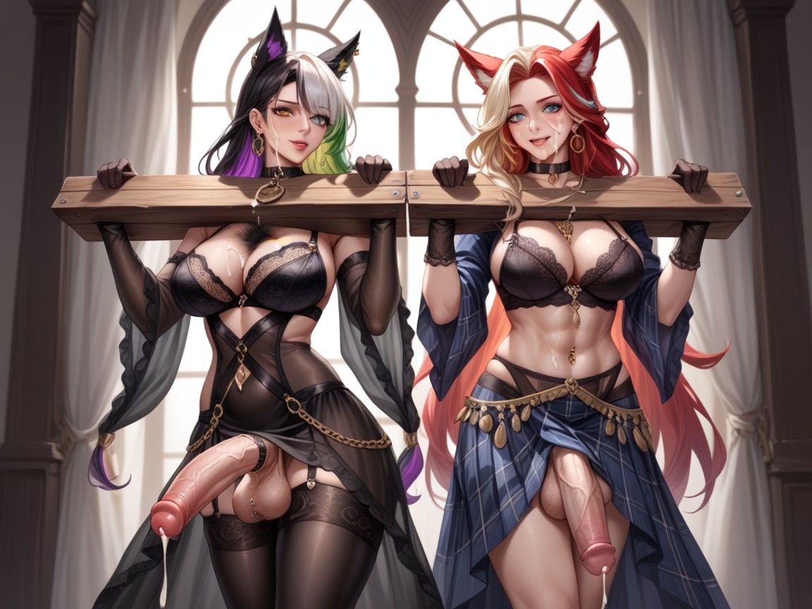 Silk Dress, Fucking, Ball Piercings Hentai AI Porn