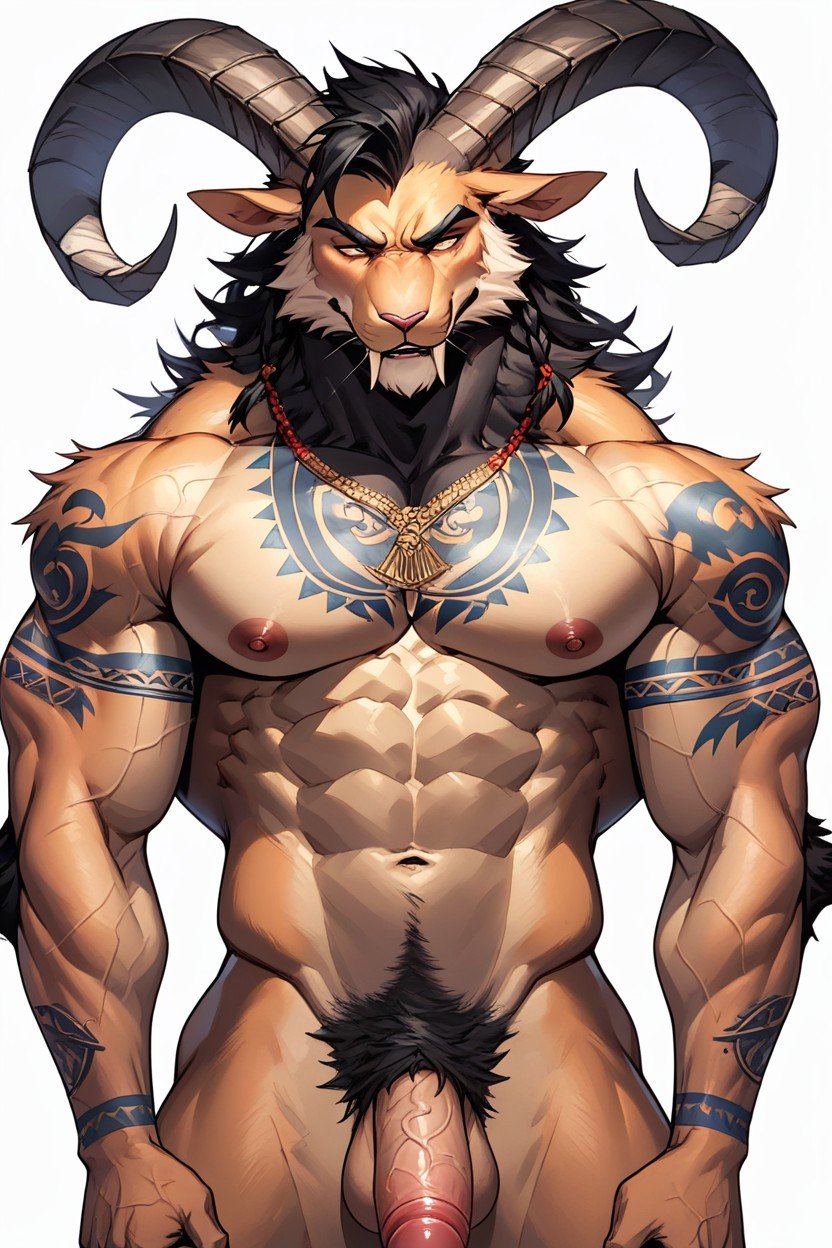 Manly Face, Muscular, 30+ Furry AI Porn