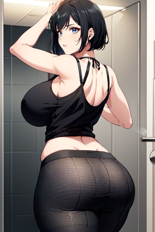 Underboob, Milf Ada Wong, Bathroom AI Porn