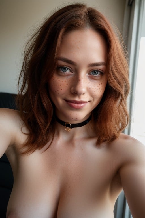 Freckles, Massive Pussy Juice, Red Hair AI Porn