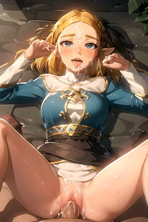 Zelda (the Legend Of Zelda), Missionário, Ahegao Pornografia de IA