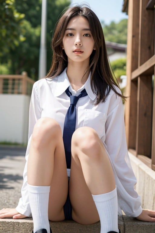 School Uniform, 18, Bottom Up (upskirt) AI Porn