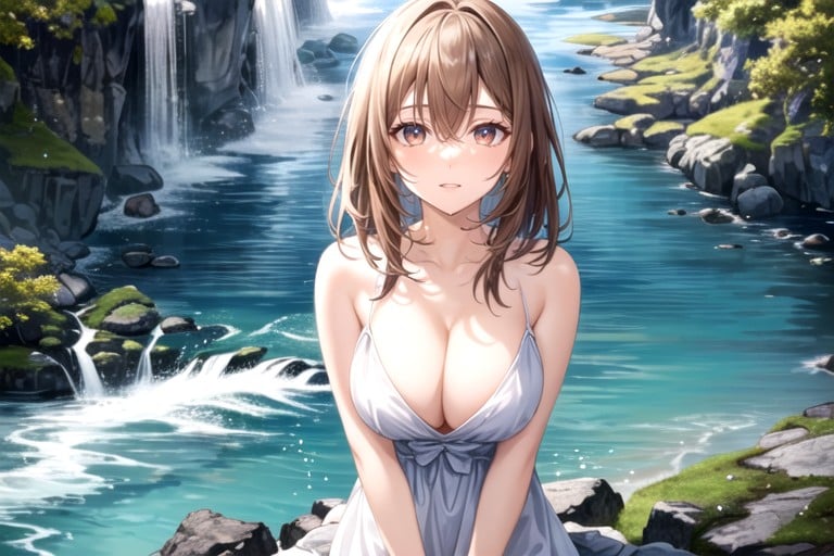 Top Down, Raining, Waterfall Hentai AI Porn