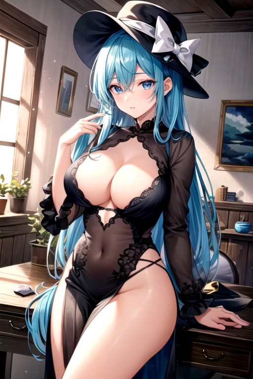 Kawashiro Nitori From Touhou, Hat, Woman Hentai IA pornografia