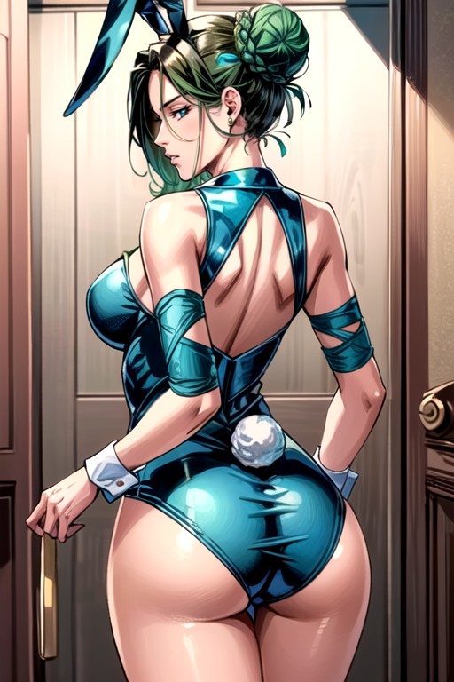 Hair Bun, Jolyne Cujoh From Jojo's Bizarre Adventure, Stockings Hentai AI Porn