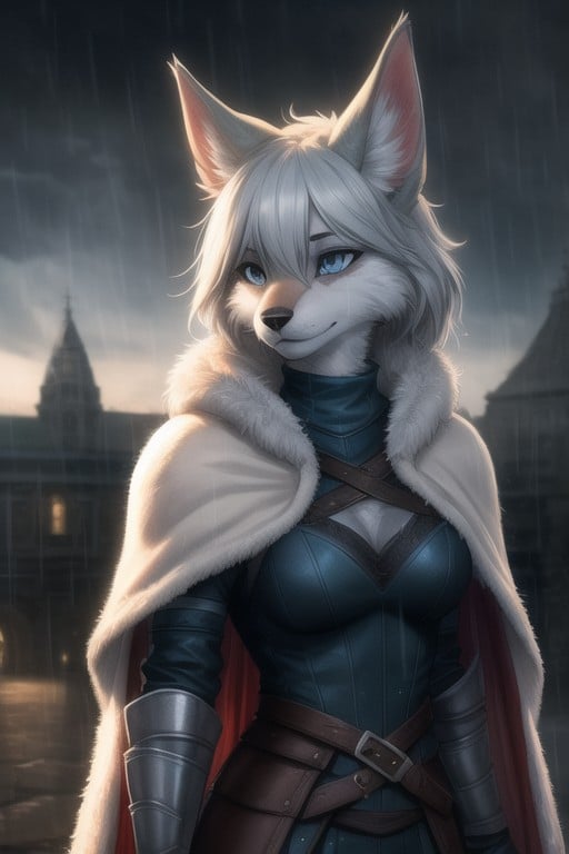 Fur Coat, Cape, Raining Furry AI Porn