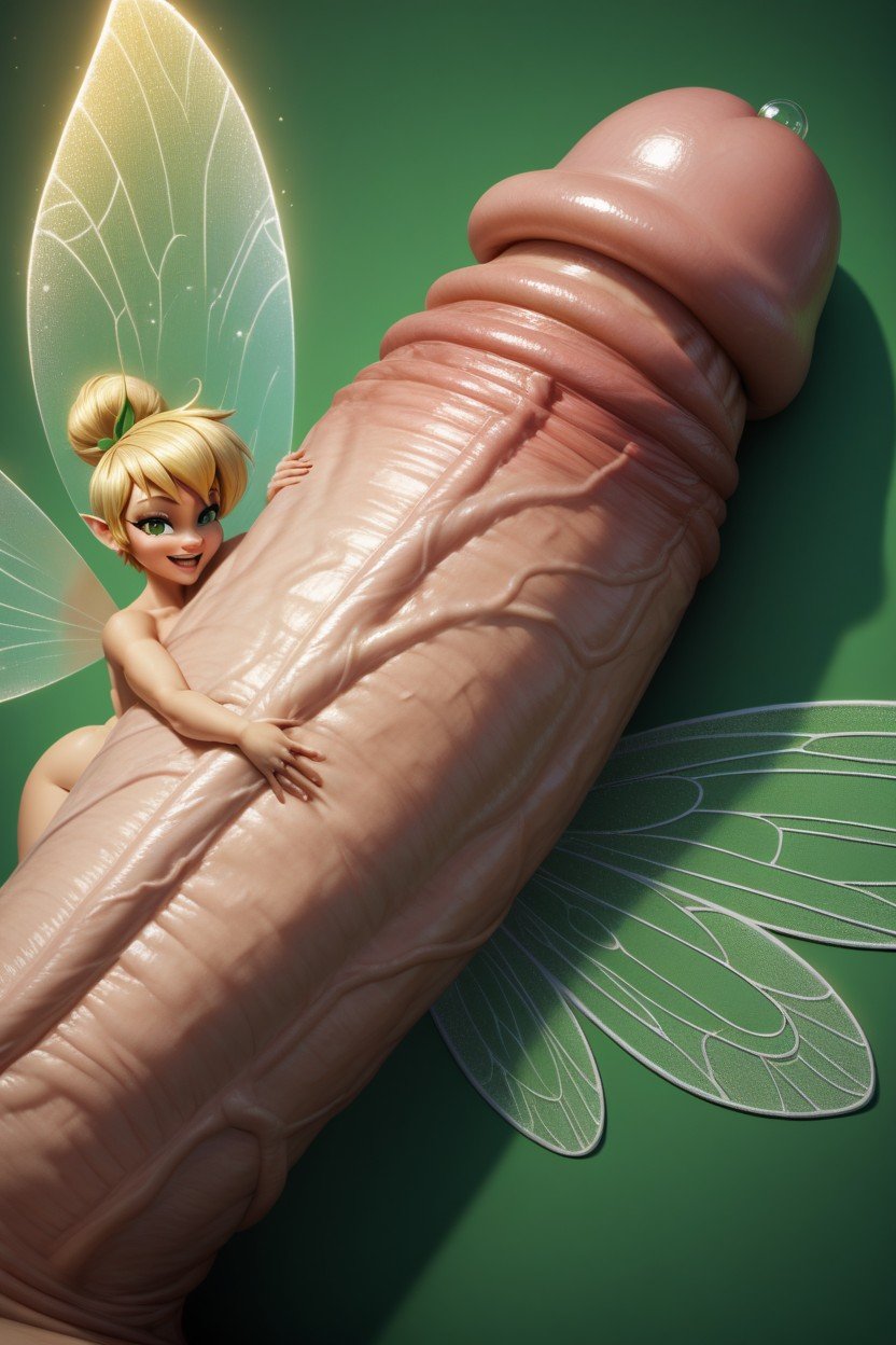 Naked, Cock Squishing Tinker Bell, Fairy WingsAIポルノ