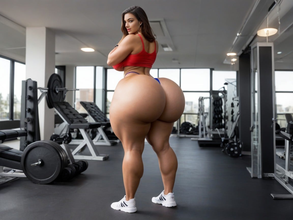 Crop Top, Extreme Huge Massive Hyper Booty, 18 Shemale AI Porn