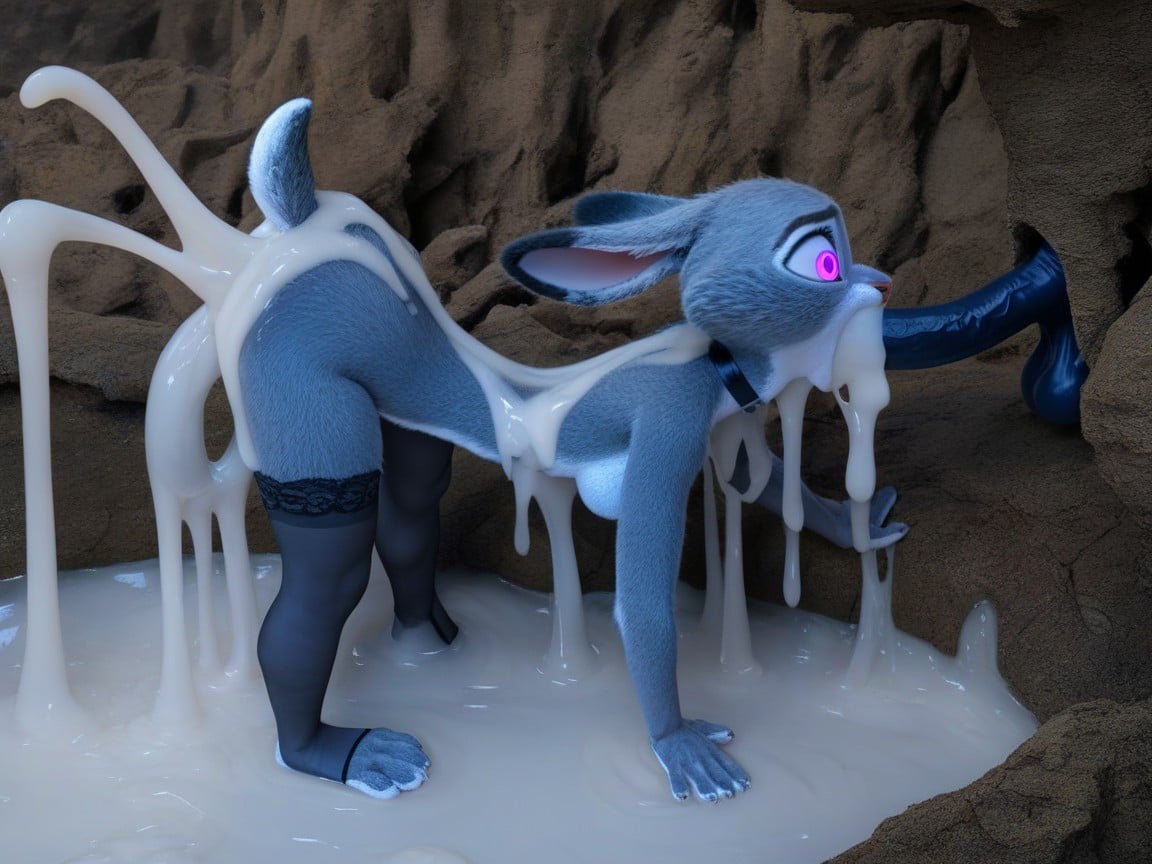 Slime Woman, Sunset, Oral Furry AI Porn