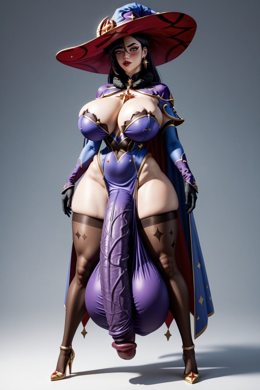 Tall, Massive Penis, Massive Breast Shemale AI Porn