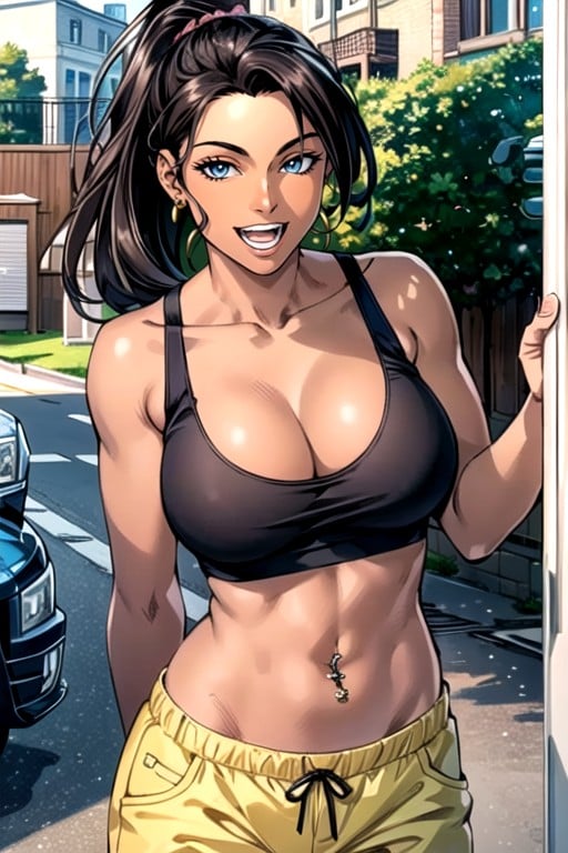 Tierna, Street, PonytailPorno AI