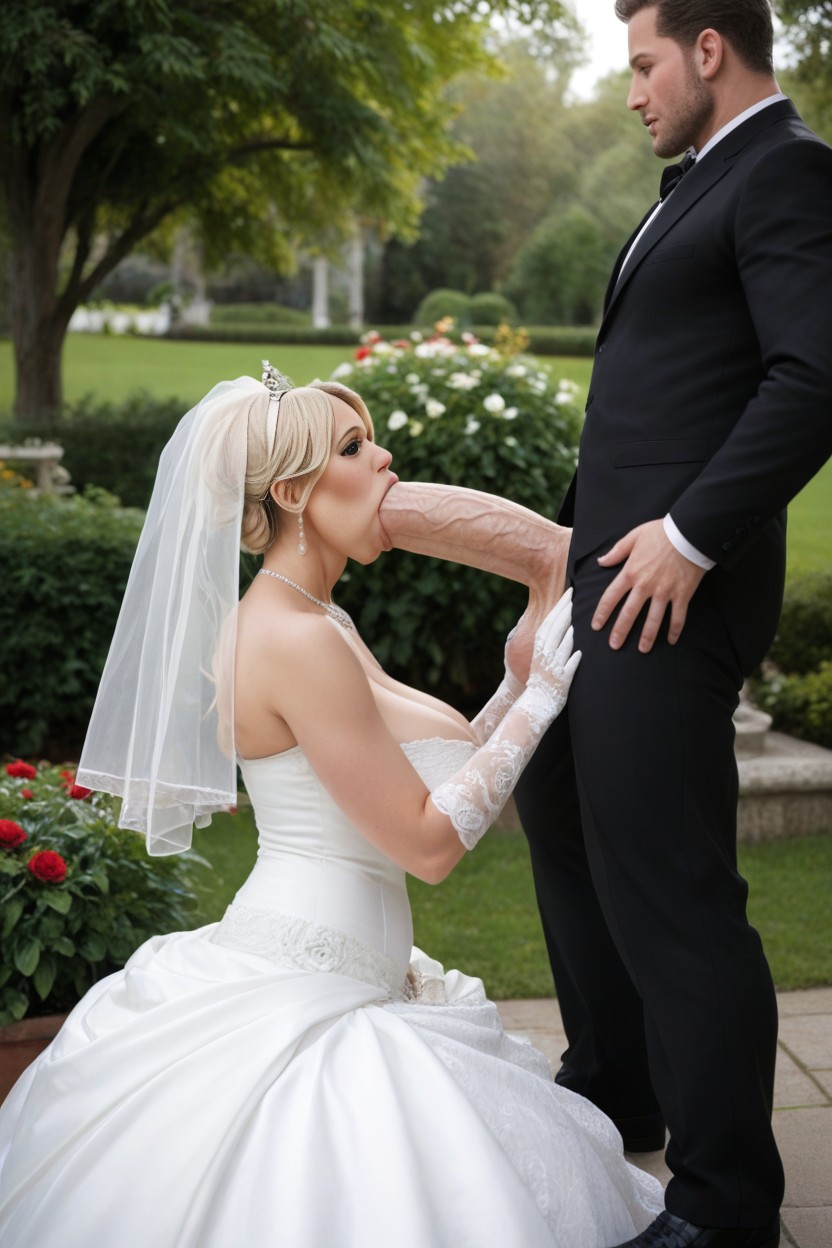 Groom, Giant Futa Cock From Dress, Giant Massive Cock AI Porn