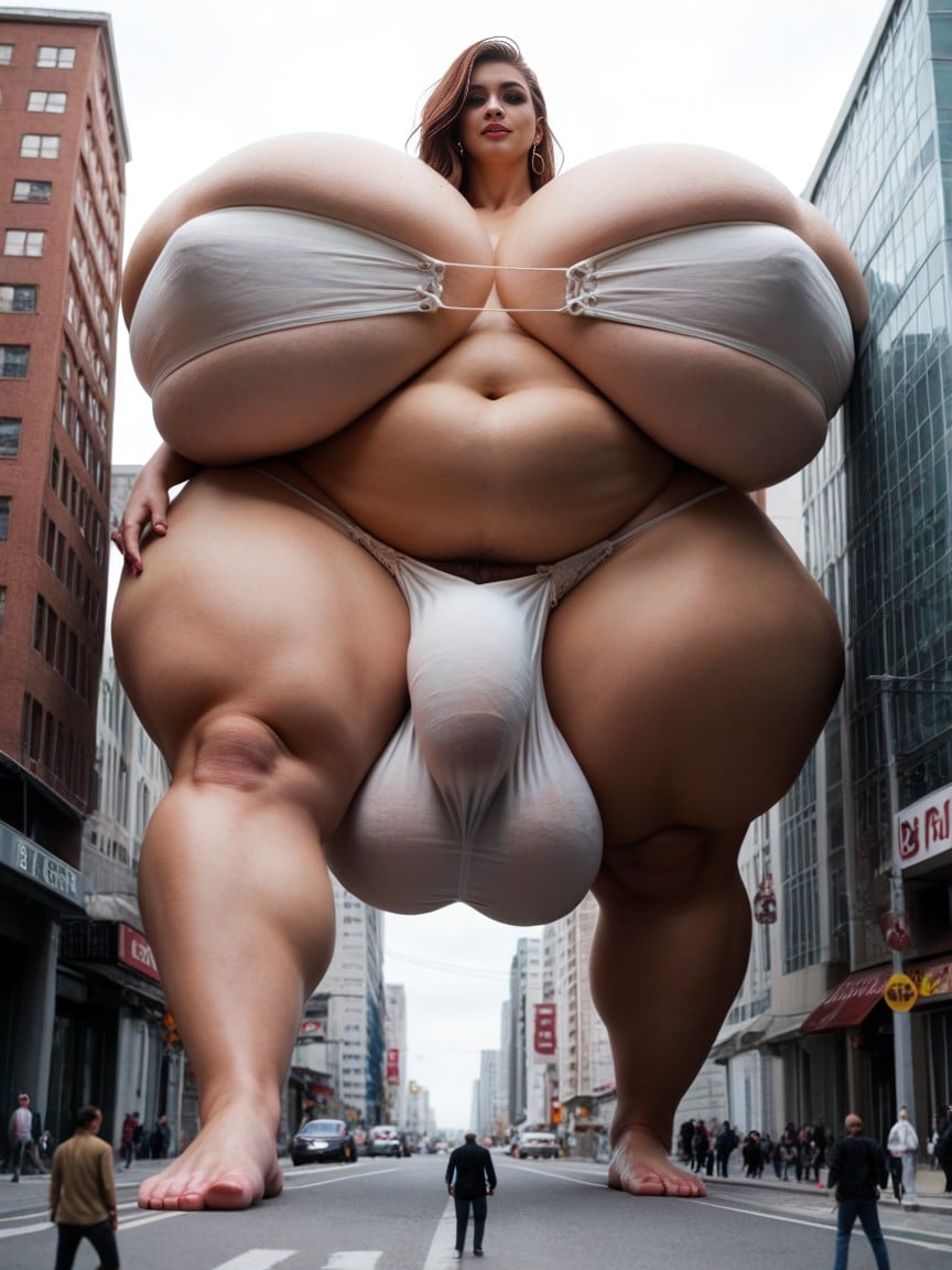 Gigantic Balls, Giantess Walking Over People, Ft Tall Giantess Pornografia de IA