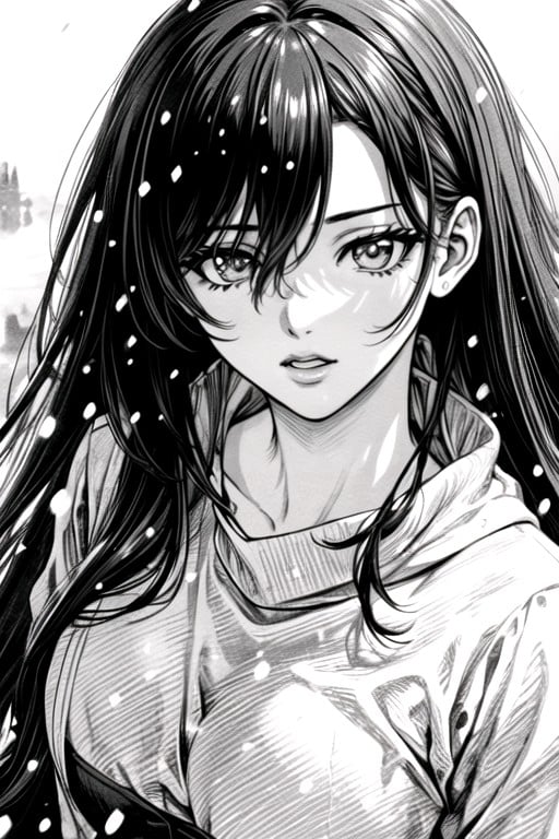 Black & White Manga, Hipnose, Adicionar Detalhe Hentai IA pornografia