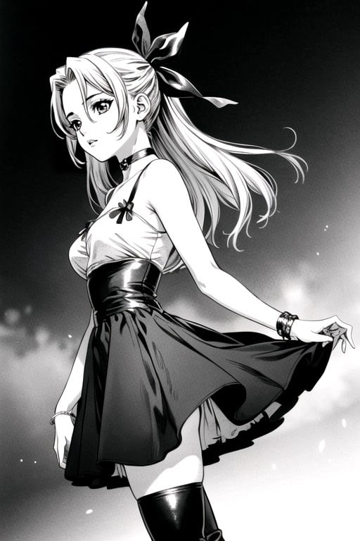 Manga (noir Et Blanc), Tir À La Taille, Aerith (final Fantasy)Porno IA Hentai