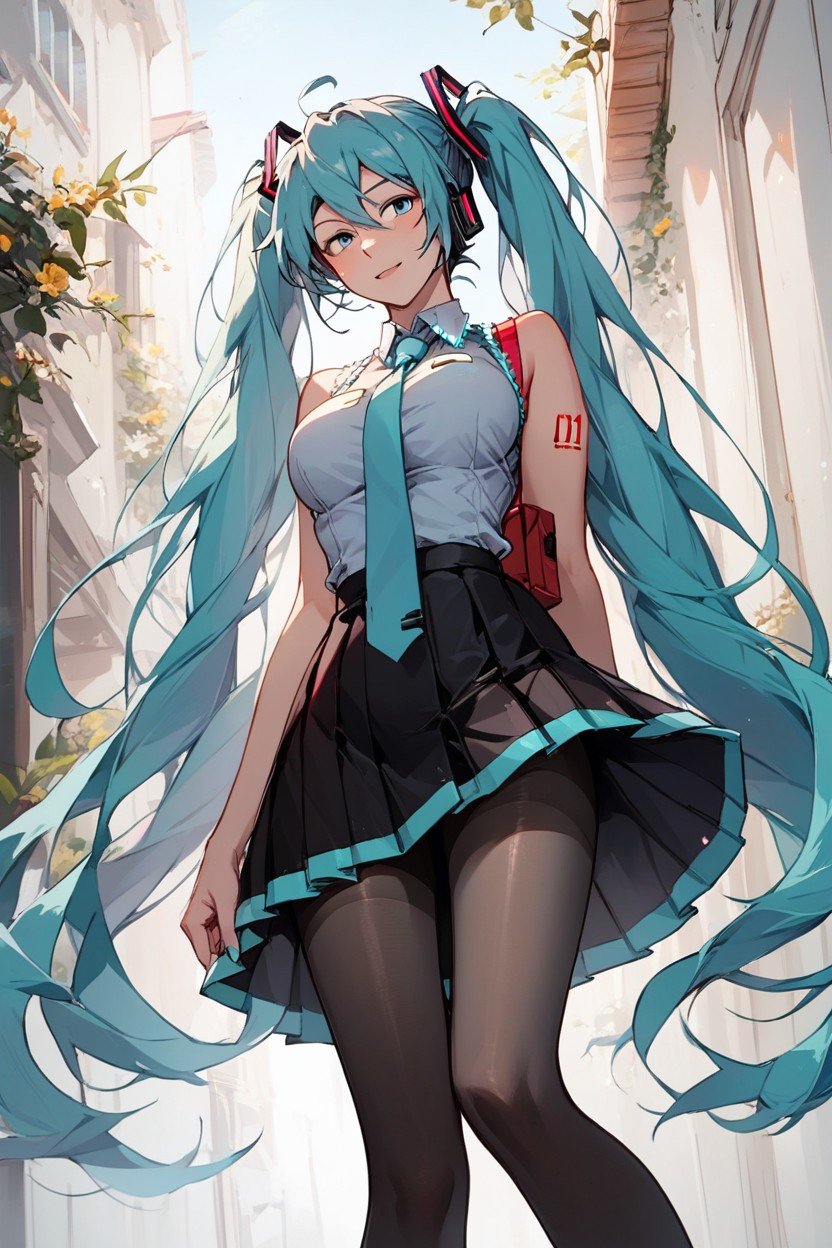 Hatsune Miku, Pantyhose, UpskirtヘンタイAIポルノ