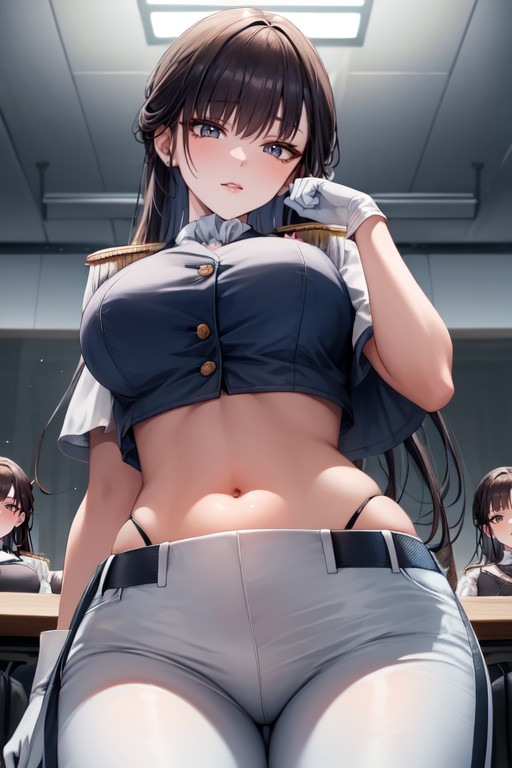 Model, Waist Shot, Classroom Hentai AI Porn