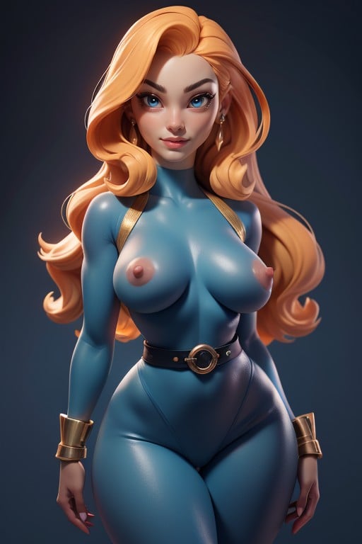 Large Breasts, Curvy Hips, Mystiquemarvel Comics AI Porn