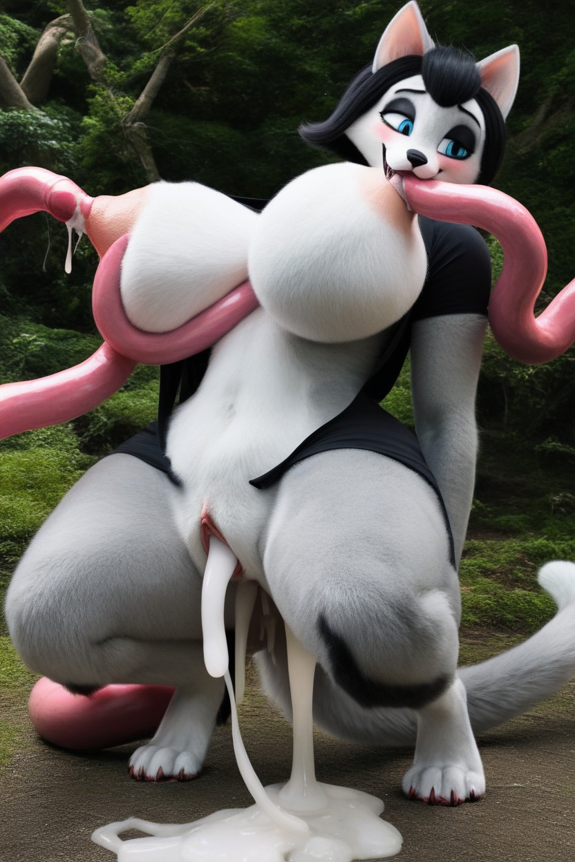 Breast Sucking, Excessive Fur, Real Udders Furry AI Porn