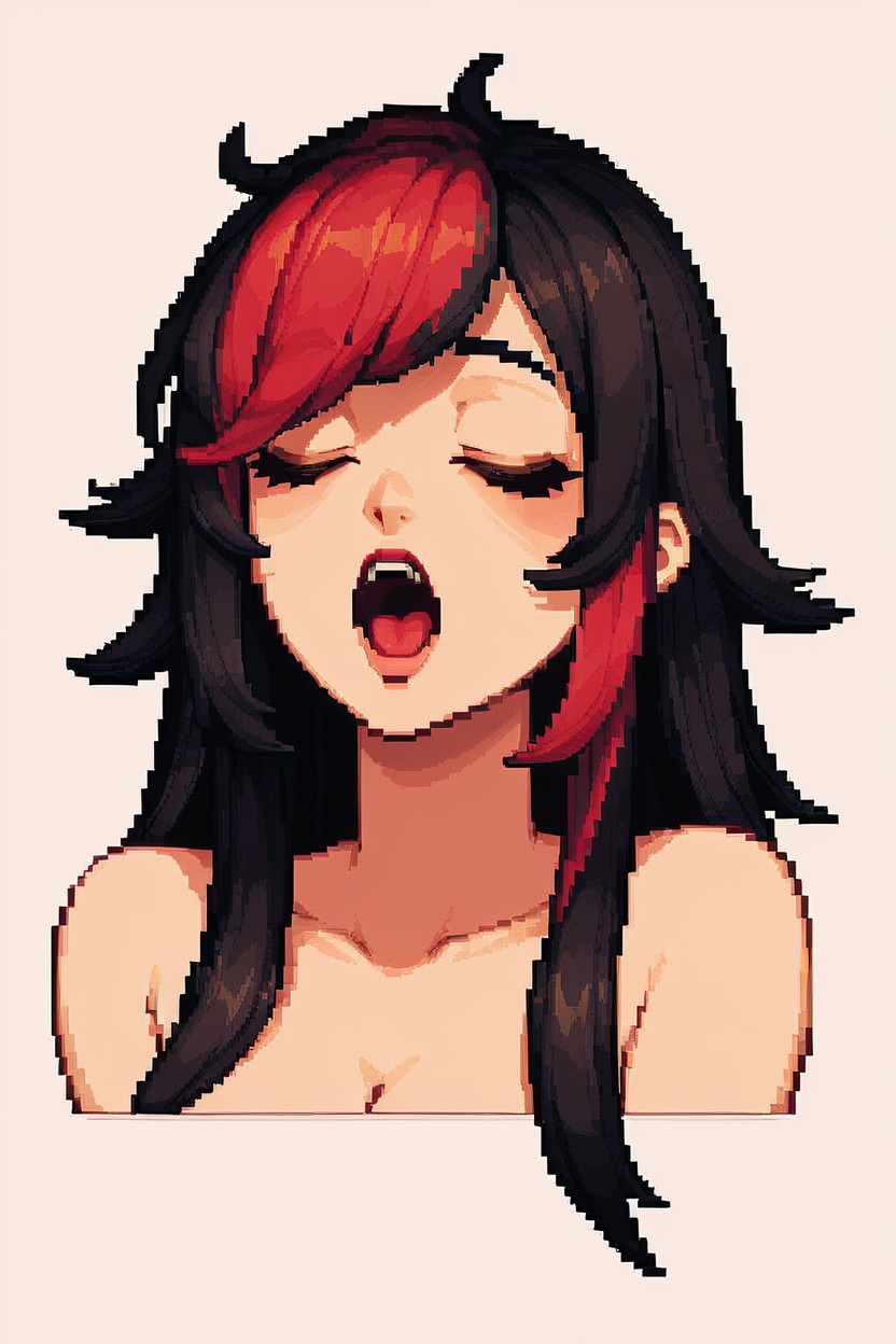Mumei Emo Owlfit, 単純な背景, Eyes Closed ゲイAIポルノ