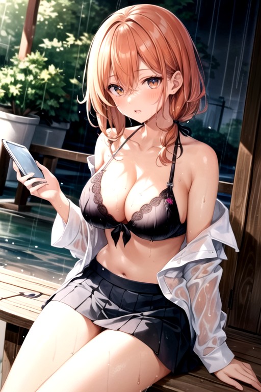 School Uniform, Ginger, Wet Clothes AI Porn